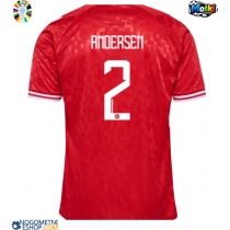 Moški Nogometni dresi Danska Joachim Andersen #2 Domači EP 2024 Kratek Rokav